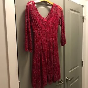 Fuchsia/pink  lace dress